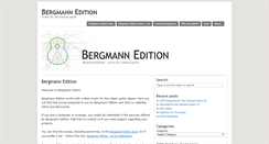 Desktop Screenshot of bergmannedition.com